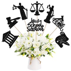 12 PCS 2026 Senior Graduation Cap Blue Flower Centerpiece Sticks Girl