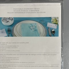 Starburst Seals Print Your Own Decal White With Silver 0.75in Crafting