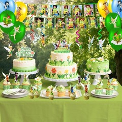 33 Pcs Tinker Bell Party Decoration Tinkerbell Birthday Supplies Balloons Banner