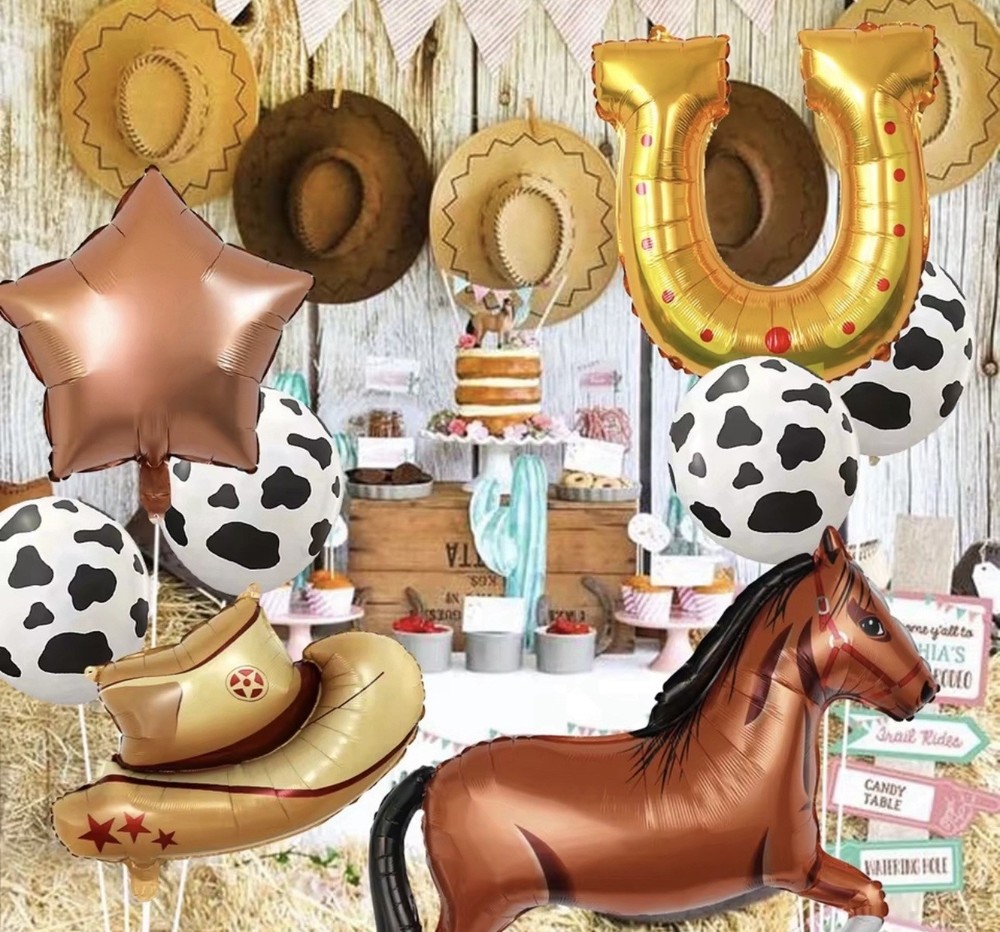 Horse Balloons, 9pcs , Horse Decoration Kit , Birthday balloons