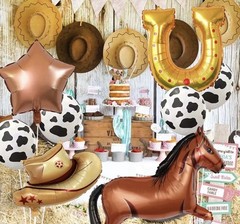 Horse Balloons, 9pcs , Horse Decoration Kit , Birthday balloons