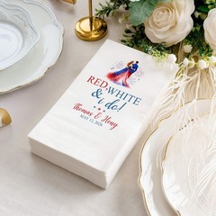 Personalized Red White & I Do Wedding Napkins Custom Decor SATTNA0715