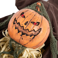 35″ Animated Light-Up Crawling Pumpkin Head Man with Sound Halloween Decoration