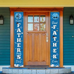 Happy Fathers Day Decorations 72×12 Inches inches, Blue and white