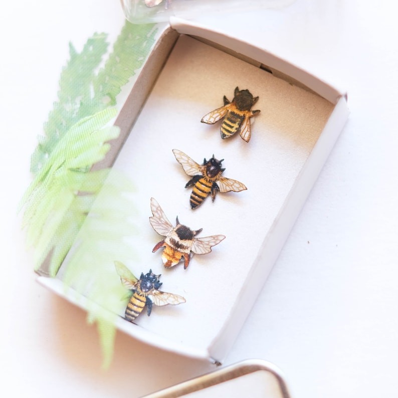 48 Mini Bumble Bee Cutouts Realistic Paper Decorations FREESHIP USA