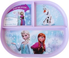 Reversible Character BPA Free Plate – 8 x 7 Inches Elsa & Anna, Medium