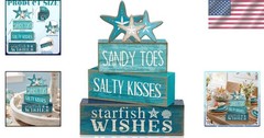 Charming 4-Piece Starfish Table Centerpiece for Nautical Home Decor