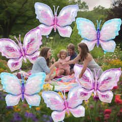 6 Pieces 39 Inches Butterfly Balloons – Large Gradient Butterflies Foil Mylar…