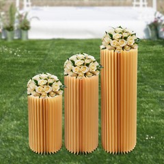 Party Floral Stand Foldable Wedding Centerpieces Cardboard Vase for Party Decor