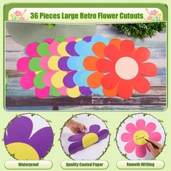 36 PCS 10 Inch Large DoubleSided Retro Spring Flower Paper Cutouts Decor