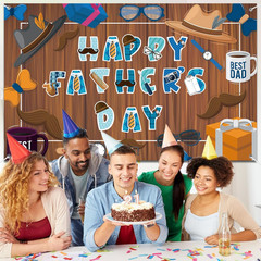 Happy Fathers Day Banner Decorations 70.9X45.3In Extra Large Size Father’S Day B
