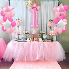 Bow Pink Number Balloon 40 Inch Foil Number 1 Balloon With Bow Big Pink 1 Bal…