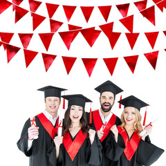 Red Party Decorations Triangle Pennant Banner Flag Dark Red Metallic Fabric Bunt