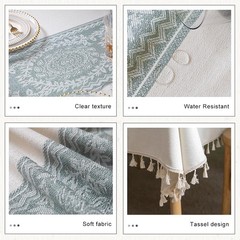 Pahajim Rectangular Cotton Linen Tablecloths Farmhouse Outdoor Table Cover