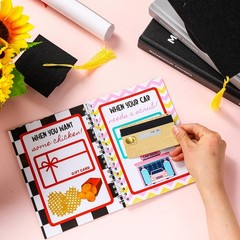 Graduation Gift Card Book College Survival Album for 2026 Grads Black
