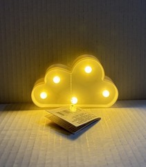 Cloud Marquee Light Plastic Decor Party White With White Lights