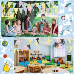 Colorful Composition Notebook Banner for Classroom Decor & Back to School