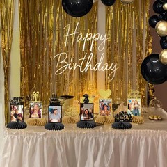 8 PCS Happy Birthday Honeycomb Table Centerpieces Birthday Party Decorations