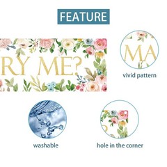 Will You Marry Me Backdrop Banner Decorations Large Wedding Engagement Party Sig