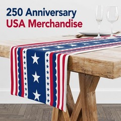 Multi-Functional Patriotic Stars Table Runner for 4th of July Celebrations