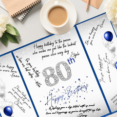 80Th Birthday Decorations for Men or Women, Creative 80Th Birthday Guest Book Al