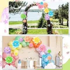 12 Pack Large Colorful Tissue Paper Flowers 20 Inch 10 Inch Giant Fiesta
