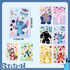 24 Pcs Stitch Party Supplies DIY Stickers Birthday Decoration Party Bags Filler