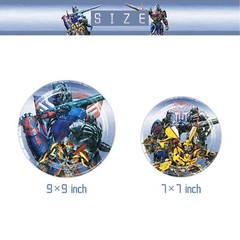 Transformers Party Supplies Set Plates Cups Tablecloth Napkins Birthday Decor