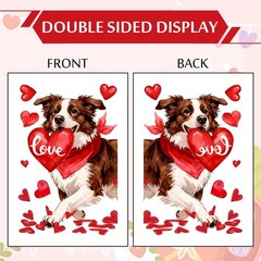 Valentine’s Day Window Clings Window Stickers Love Heart Dog Double-Sided Glass
