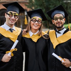 Glitter Graduation Glasses 2026 – Pack of 12 | Graduation Photo Booth Props 2026