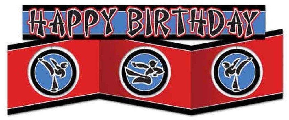 Black Belt Karate Martial Arts Sports Birthday Party Decoration Centerpiece