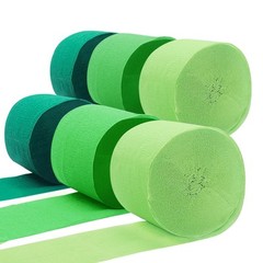 Green Crepe Paper Streamers 6 Rolls 492ft Crepe Paper Birthday Decorations Gr…
