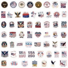 56Pcs Patriotic Themed Stickers for the 250th The Us 250th Anniversary