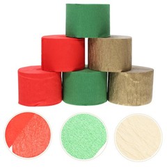 6 Pcs Paper Crepe Streamers Decorative Streamers for Christmas Birthday Party