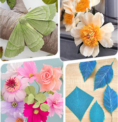 Rollos de papel crepé de 14 colores, 9,8 x 98 pulgadas de ancho