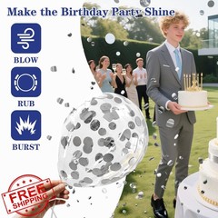 Nigifter 18th Birthday Decor Blue Black