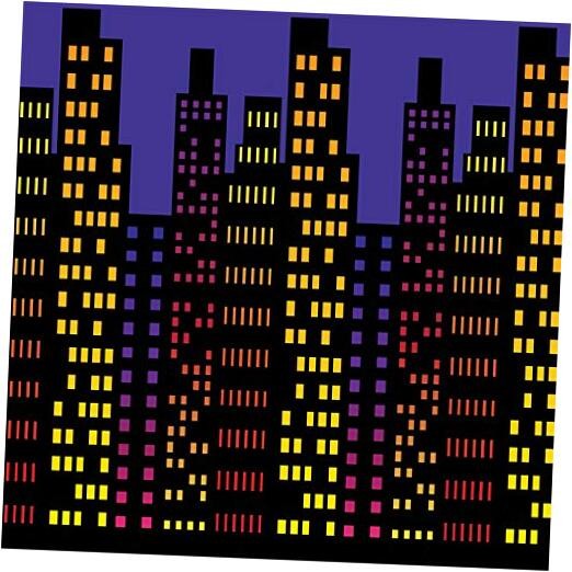 Backdrop, Night Sky Photo Booth Background for Super Awards Night Cityscape