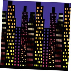 Backdrop, Night Sky Photo Booth Background for Super Awards Night Cityscape