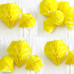 Yellow Honeycomb Decor Kit – 20 Pcs Tissue Paper Balls for Events and Nurseries