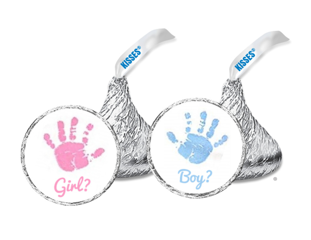 108 Gender reveal, Baby shower hershey kiss labels stickers .75″ round