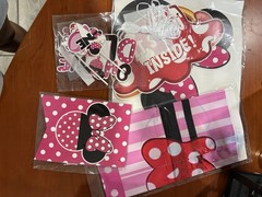 Minnie Mouse Birthday Party Decorations Set, Pink Polka Dot Red Black White