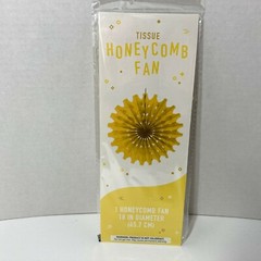 Honey Comb Tissue Fan Lantern Pom Poms Wedding Birthday Party Set of 3 18 inch