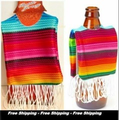 cinco de mayo Mexican Sombrero fiesta party Serape Bottle Coozie Koozie Cooler