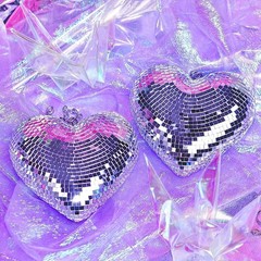 2 Pack Silver Heart-Shaped Disco Balls – 6.3″ Hanging Decor for Party, Wedding,