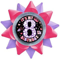 Handmade It’s My 8th Birthday Button, 8th Birthday Button Pins for Girls, Hot