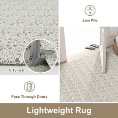 Collive Hallway Runner Rug 2×6 Kitchen 2’x6′(Rectangular), Natural