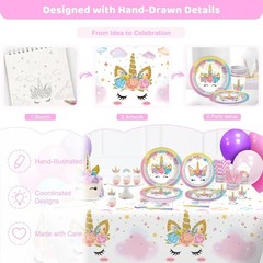 Unicorn Happy Birthday Decorations Set NEW