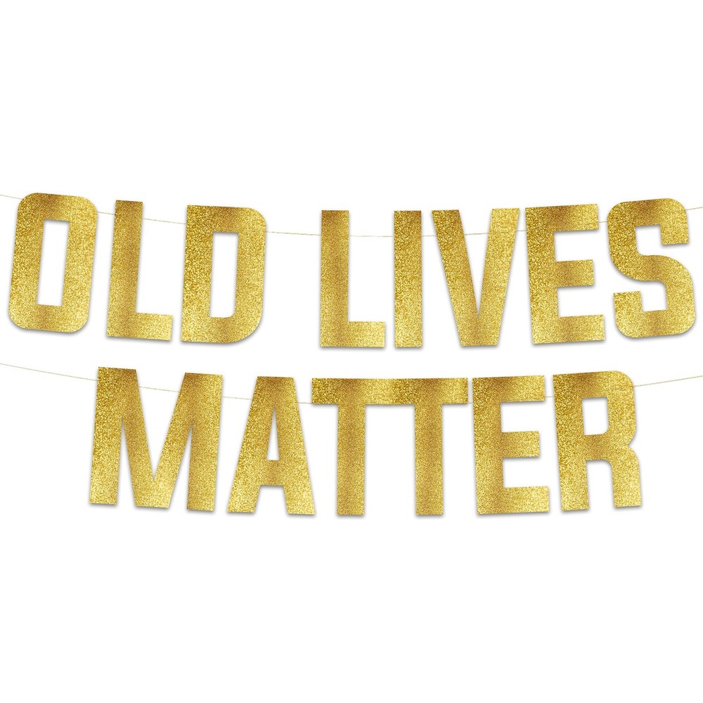 Pre-Strung Funny Birthday Gold Glitter Banner – Funny Retirement Decorations …