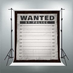 Mugshot Backdrop 5x7ft Police Lineup Backdrop Vinyl Height Chart Wanted Sign