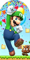 Super Mario Arch Backdrop Cover Kids Birthday Party Photo Background Decorations